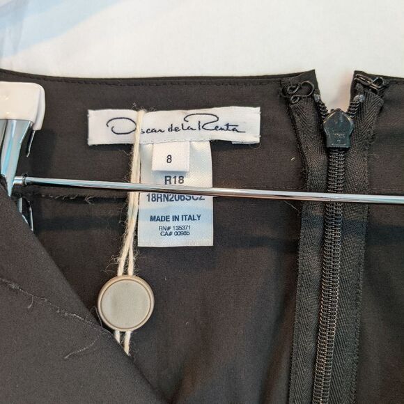 Oscar de la Renta black Tunic Blouse 8 BNWT - Picture 10 of 15